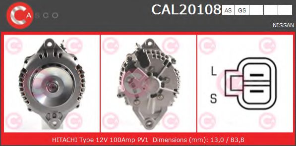 Генератор CASCO CAL20108AS BRAND NEW SERIES