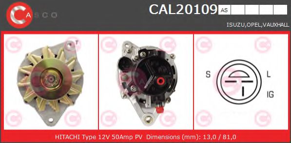 Генератор CASCO CAL20109AS BRAND NEW SERIES