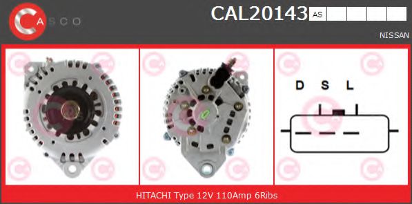 Генератор CASCO CAL20143AS BRAND NEW SERIES