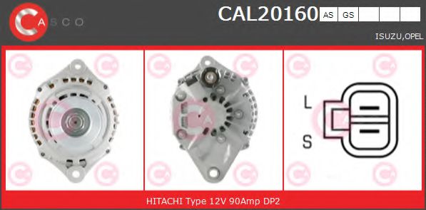 Генератор CASCO CAL20160AS BRAND NEW SERIES