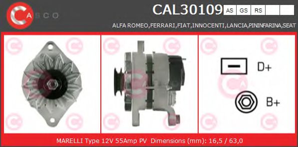 Генератор CASCO CAL30109AS BRAND NEW SERIES