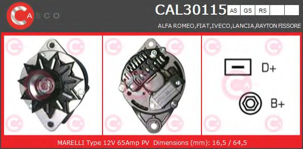 Генератор CASCO CAL30115AS BRAND NEW SERIES