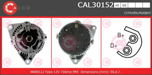 Генератор CASCO CAL30152AS BRAND NEW SERIES