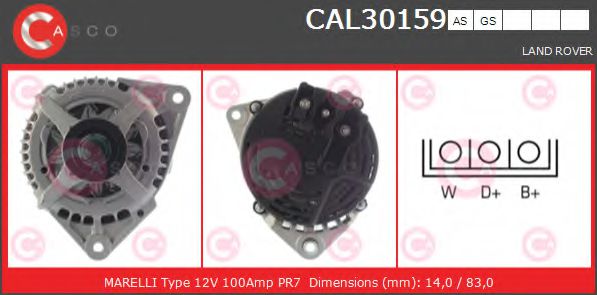 Генератор CASCO CAL30159AS BRAND NEW SERIES