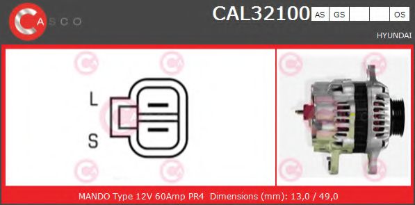 Генератор CASCO CAL32100AS BRAND NEW SERIES