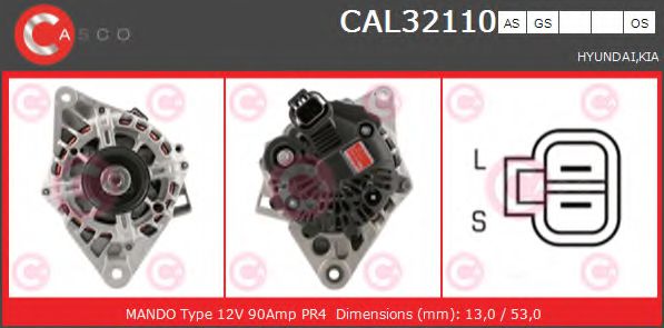 Генератор CASCO CAL32110GS GENUINE SERIES