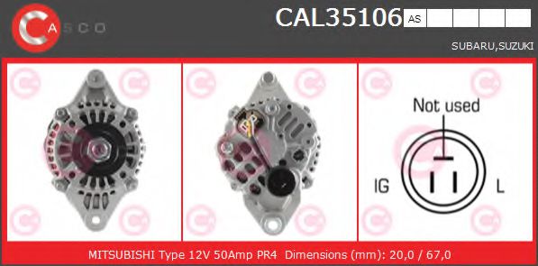 Генератор CASCO CAL35106AS BRAND NEW SERIES