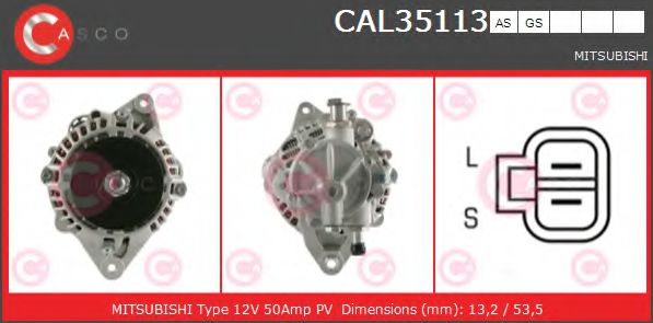 Генератор CASCO CAL35113AS BRAND NEW SERIES