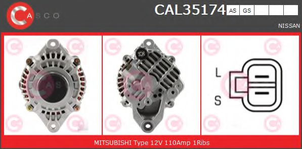 Генератор CASCO CAL35174AS BRAND NEW SERIES