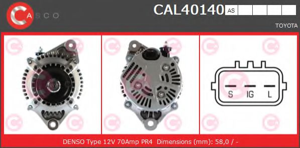 Генератор CASCO CAL40140AS BRAND NEW SERIES