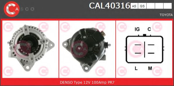 Генератор CASCO CAL40316AS BRAND NEW SERIES