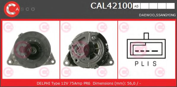 Генератор CASCO CAL42100AS BRAND NEW SERIES