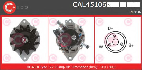 Генератор CASCO CAL45106AS BRAND NEW SERIES