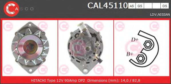 Генератор CASCO CAL45110AS BRAND NEW SERIES
