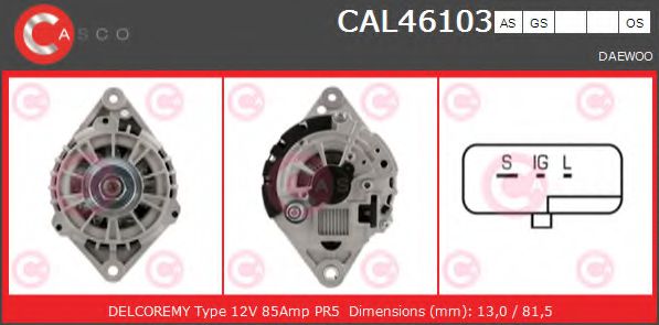 Генератор CASCO CAL46103AS BRAND NEW SERIES