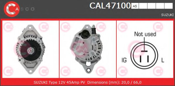 Генератор CASCO CAL47100AS BRAND NEW SERIES