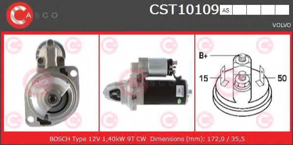 Стартер CASCO CST10109AS BRAND NEW SERIES