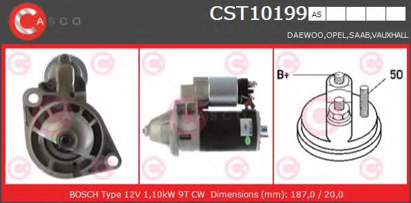 Стартер CASCO CST10199AS BRAND NEW SERIES