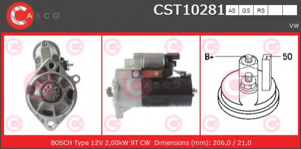 Стартер CASCO CST10281AS BRAND NEW SERIES