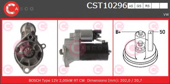Стартер CASCO CST10296AS BRAND NEW SERIES