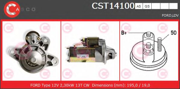 Стартер CASCO CST14100AS BRAND NEW SERIES