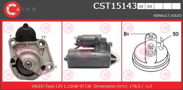 Стартер CASCO CST15143AS BRAND NEW SERIES