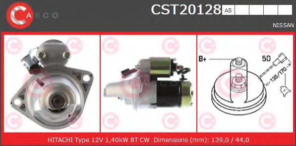 Стартер CASCO CST20128AS BRAND NEW SERIES