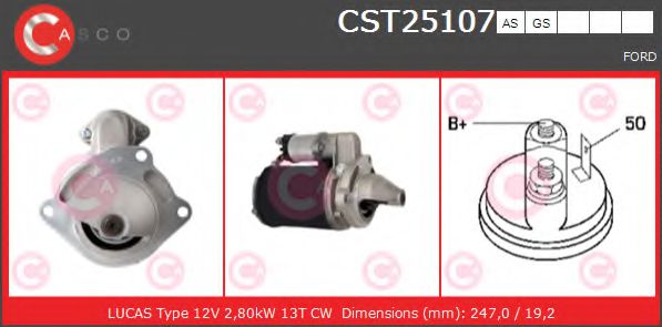 Стартер CASCO CST25107AS BRAND NEW SERIES