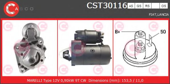 Стартер CASCO CST30116AS BRAND NEW SERIES