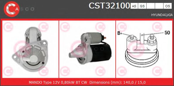 Стартер CASCO CST32100GS GENUINE SERIES