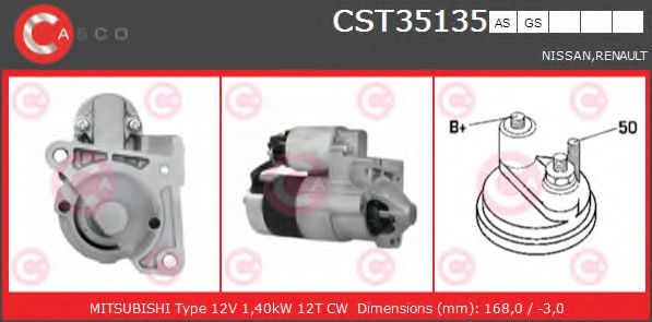 Стартер CASCO CST35135AS BRAND NEW SERIES
