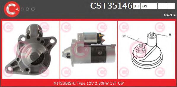 Стартер CASCO CST35146AS BRAND NEW SERIES
