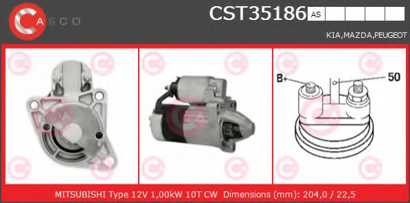 Стартер CASCO CST35186AS BRAND NEW SERIES