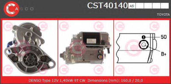 Стартер CASCO CST40140AS BRAND NEW SERIES