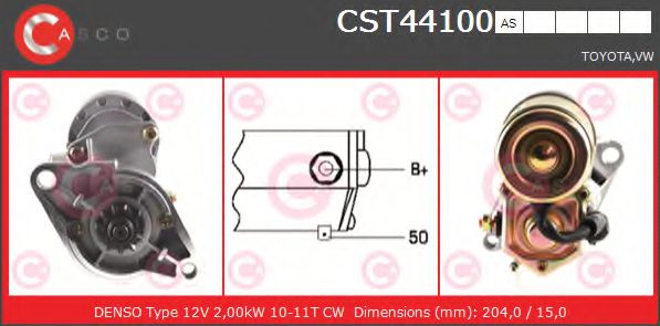 Стартер CASCO CST44100AS BRAND NEW SERIES