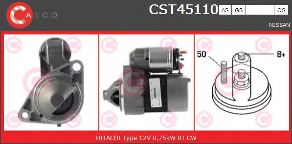Стартер CASCO CST45110AS BRAND NEW SERIES