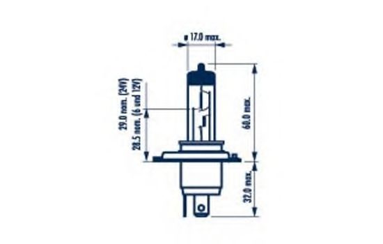 Лампа накаливания NARVA 48003 (фара дальнего света, противотуманная фара)