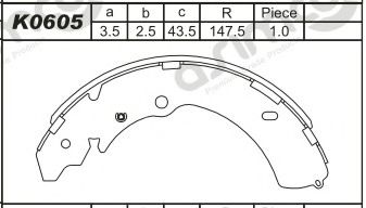 Тормозные колодки ASIMCO K0605