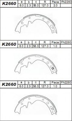 Тормозные колодки ASIMCO K2660