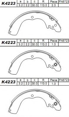 Тормозные колодки ASIMCO K4223
