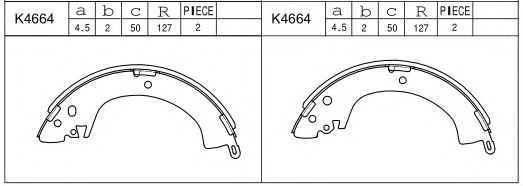Тормозные колодки ASIMCO K4664