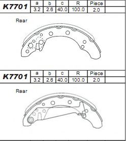 Тормозные колодки ASIMCO K7701