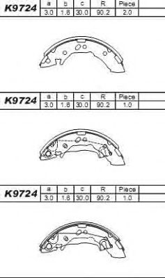 Тормозные колодки ASIMCO K9724