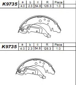 Тормозные колодки ASIMCO K9735