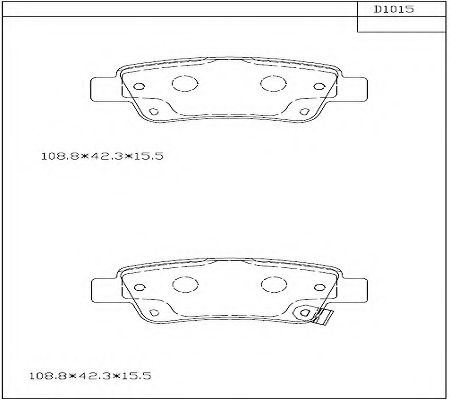 Тормозные колодки ASIMCO KD1015