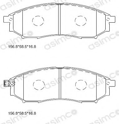 Тормозные колодки ASIMCO KD1301