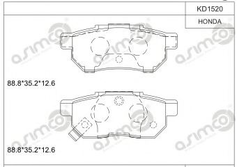 Тормозные колодки ASIMCO KD1520
