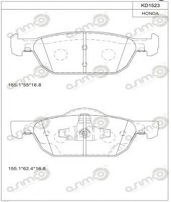 Тормозные колодки ASIMCO KD1523