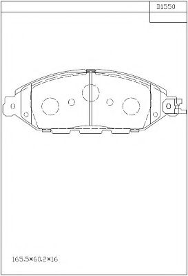 Тормозные колодки ASIMCO KD1550