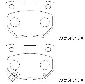 Тормозные колодки ASIMCO KD1717